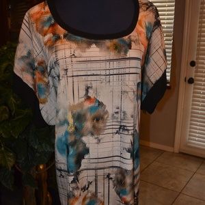 Avenue Watercolor Floral Print Top Size 22/24